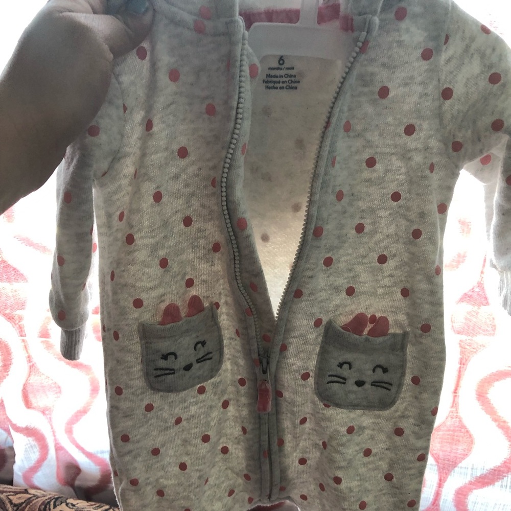 6 mos Carters jumsuitjacket with free 12 mos dress
